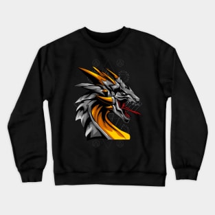 dragon head line art Crewneck Sweatshirt